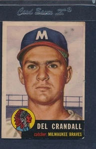 1953 Topps #197 Del Crandall Braves Poor 53T197-81915-1 - Picture 1 of 1