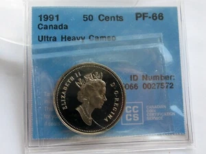 1991 Canada 50 Cents CCCS PF-66 - Ultra Heavy Cameo - Picture 1 of 3