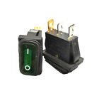 Switch A Toggle 1T 15A/250V Waterproof + Warning 12V Green IVBV1TV12E