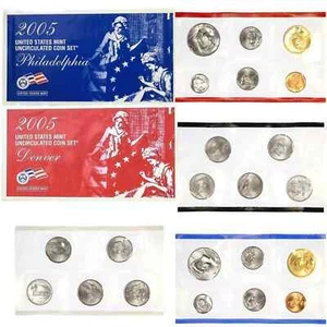 2005 P & D US Mint Uncirculated Coin Set in NEVER OPENED US Mint Box ~ SEALED - Picture 1 of 4