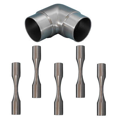 Stainless Steel Banister Handrail Connector Set Handrail Quest Corner Angle Bars V2A • 23.89£
