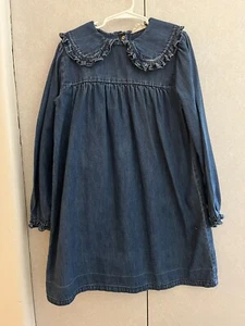 Louis Louise Girls Dress Twist Blue Denim size 10 $143 - Picture 1 of 4