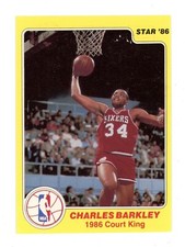 1986 Star Court Kings Set Break #3 Charles Barkley 76ers Rookie NRMT