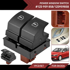 SCHALTER FENSTERHEBER VORNE LINKS FÜR SKODA FABIA OCTAVIA II ROOMSTER 1Z0959858 - Bild 1 von 11