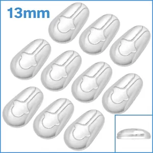 10pcs 13mm Clear Silicone Slotted Nose Pads Contour O Grip On Frame Spectacles - Picture 1 of 4