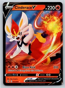 Tarjeta Pokémon Cinderace V 043/264 Ultra Rara Fusion Strike - Casi Nueva - Imagen 1 de 2