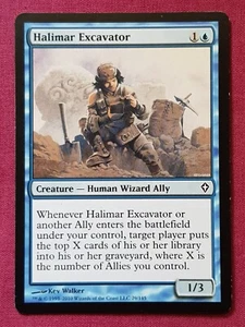 Magic The Gathering WORLDWAKE HALIMAR EXCAVATOR blue card MTG - Bild 1 von 2