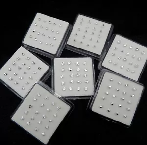 Wholesale 20 Pcs Silver Mixed Style Straight Bar Bone Nose Stud Pierced - Picture 1 of 10