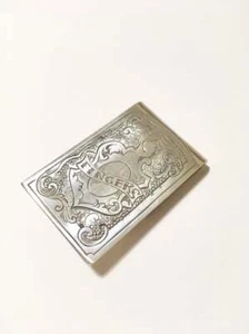 Clip de plata esterlina grabado a mano palabra o nombre personalizado, hecho a pedido - Imagen 1 de 12