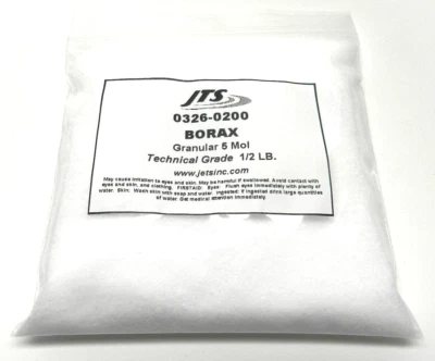Borax Flux 1/2 Pound Bag 8oz Melting Gold Silver Crucible Glaze Jewelry Casting - Image 1 of 4