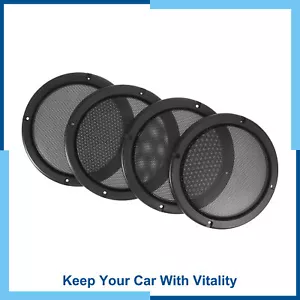 Universal Pack(4) 7 Inch Speaker Grills Cover Mesh Guard Protective Case Black - Picture 1 of 6