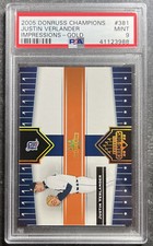 2005 Donruss Champions Impressions GOLD /50 Justin Verlander RC PSA 9 POP 1 RARE