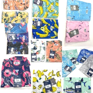 Hawaiian Shirt Button Down Short Sleeve Vacation Travel Casual Collared Prints - Picture 1 of 40