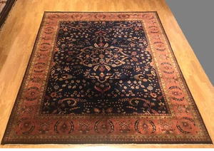 8 x 10 Hand Knotted 100% Wool Area Rug - Picture 1 of 7