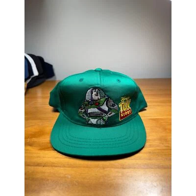 NUEVO RARO De colección 1990 Disney Toy Story Buzz Lightyear Snapback Sombrero - Verde Foto 1 de 4