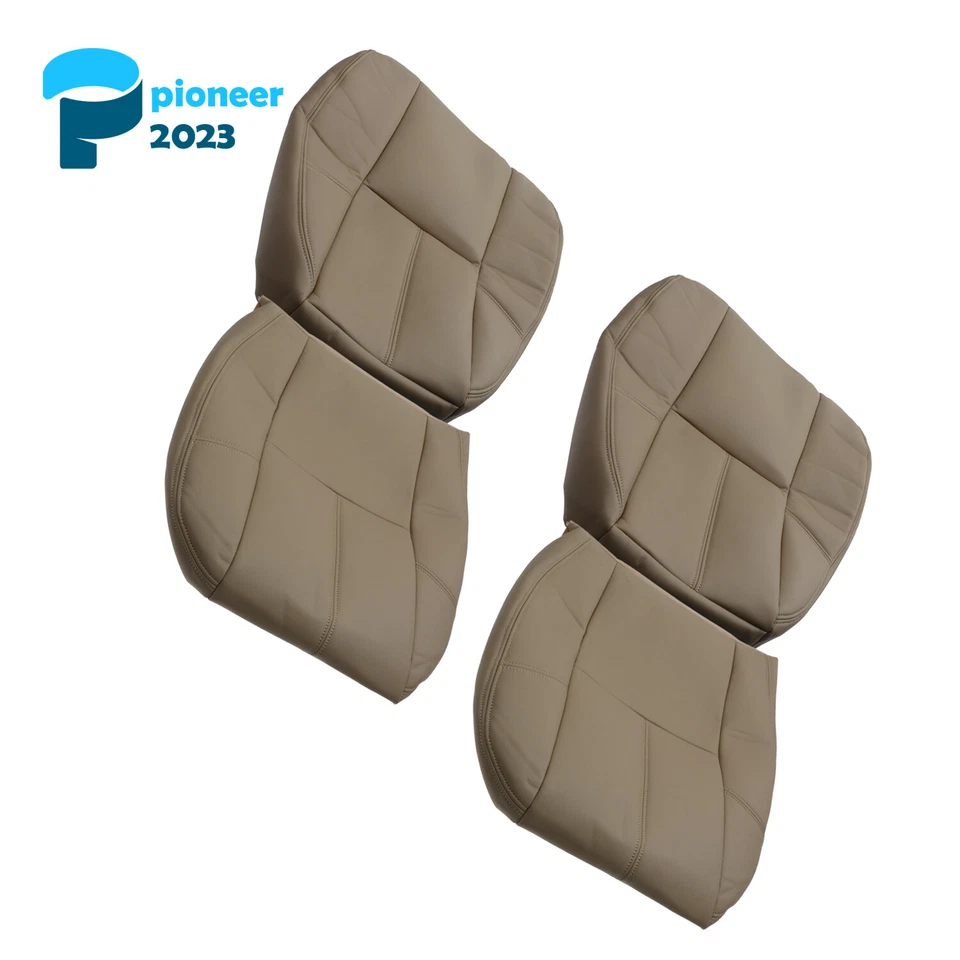 Cubierta de asiento bronceada inferior y superior trasera inclinada para conductor y pasajero para Chevrolet GMC Foto 1 de 4