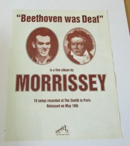 Morrissey " Beethoven was Deaf " Album Advert 30.5 x 24.5 cm approx. - Picture 1 of 1