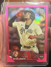 Ketel Marte 2023 Topps Chrome #130 Magenta Refractor /399 Arizona Diamondbacks