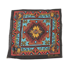 Vtg 80s Streetwear Southwestern Indian All Over Print Bandana Handkerchief USA