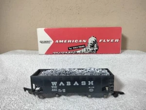 S Gauge American Flyer Hopper #640 with "Snow" Covered Coal Load & Link Couplers - Picture 1 of 6