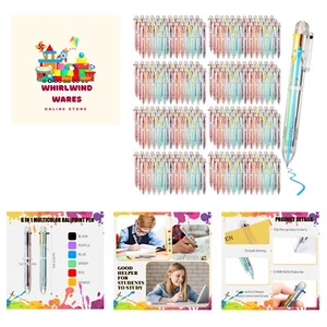 360 Pcs 6 in 1 Multicolor Ballpoint Pen Bulk 0.5 mm 6 Color Retractable Ballp... - Picture 1 of 8