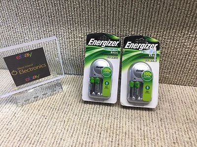 2 X Energizer Recharge Basic Charger with 2 AA NiMH Rechargeable Batteries  - Image 1 of 4