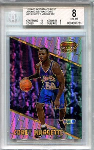 1999-00 Bowman's Best COREY MAGGETTE Atomic Refractor RC Rare SP #/100 BGS 8 - Picture 1 of 2