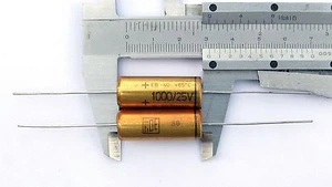 4pcs 1000uF 25V ROE Roederstein EB Hi End axial electrolytic capacitor - Picture 1 of 1