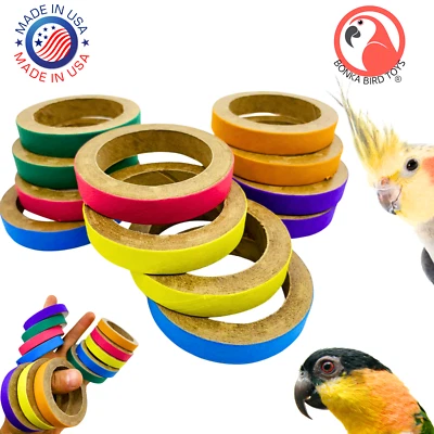 Bonka Bird Toys 2113 Pk12 Chew Bagel 2.75 Inch Foot Talon Craft Part Bird Toy