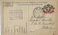 FRANCHIGIA POSTA MILITARE 1917 x MILANO 364a CENTURIA