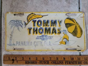 Letrero vintage de refuerzo de distribuidor Tommy Thomas Chevy ciudad de Panamá Florida - Imagen 1 de 4