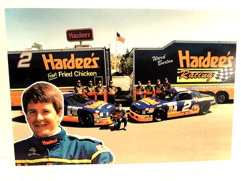 1993 WARD BURTON HARDEE'S #2 BUICK V-6 NASCAR BUSCH GRAND NATIONAL POSTCARD V2 Cover
