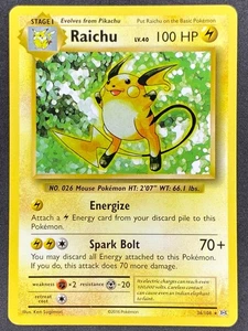 Pokémon Raichu Non Holo 36/108 EVO Evolutions LP/NM - Picture 1 of 2