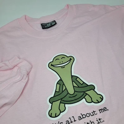 Steve & Barry's длинным рукавом футболка, розовый большой "это все обо мне" - Изображение 1 из 4