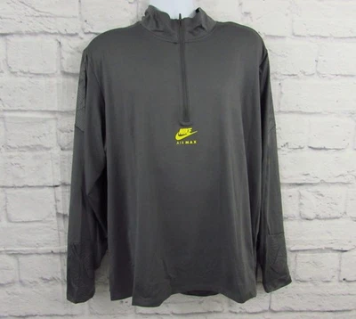 Pullover Nike Air Max Dri-fit 1/4 cremallera DriFit Top pista para hombre gris L FV5599-068 Foto 1 de 4