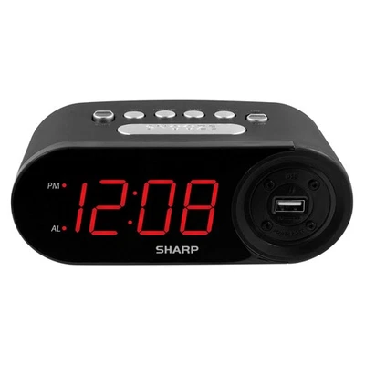 Digital Easy to Read Alarm Clock with 2 AMP High-Speed USB Charging Power Por... - Image 1 of 4