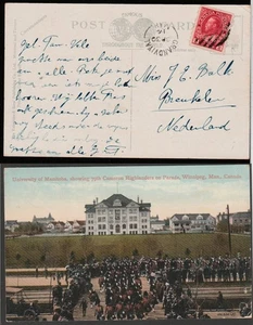 Canada to Netherlands GRANDVITAL MAN George VI 2c Admiral 1914 RF E Very Scarce - Picture 1 of 1