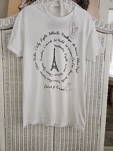 L' ATTRAPE COEUR XL Made In Paris NWT France EIFFEL TOWER SOFT T SHIRT JE T'AIME - Picture 1 of 11