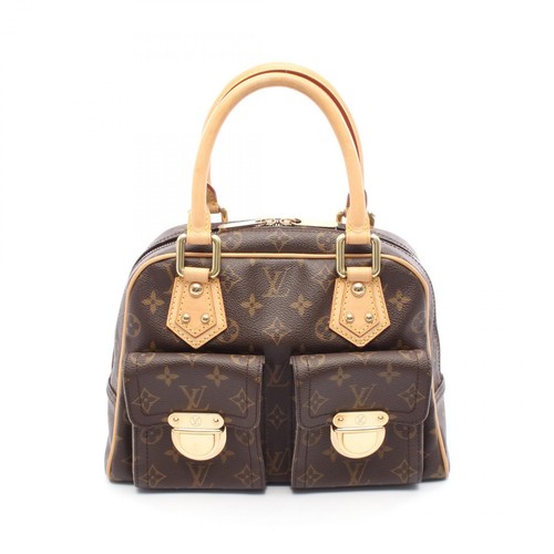 LOUIS VUITTON（LV） Borsa a mano Louis Vuitton Manhattan PM M40026 monogramma tela pelle marrone usata LV