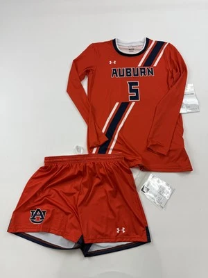 奥本老虎队足球球衣短裤套装女式小号NCAA Under Armour 2件Se — 第 1/4 张图片