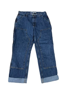 32x32 Carhartt WIP Double Knee Pants 100% Cotton Smith Denim (Blue Stone Wash) - Bild 1 von 13