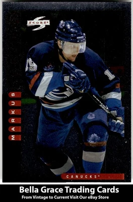 1997-98 Score Markus Naslund #150 Vancouver Canucks Golden Blades NHL Hockey  - Image 1 of 2