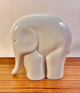 Mid-Century Modern Peter Muller Sgrafo Atelier White Elephant Figurine Germany - Picture 1 of 8