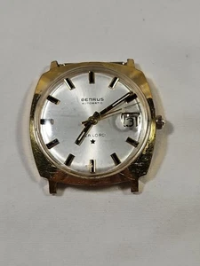 B339 Benrus Sea Lord Automatik Datum 14K Gold Electroplate Lünette Uhr läuft - Bild 1 von 6
