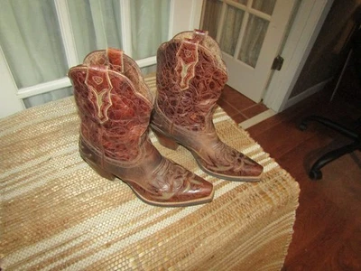 Ariat Dahlia Western Floral Womens Brown Leather Boots Style 10008781 Size 9.5 B - Image 1 of 4