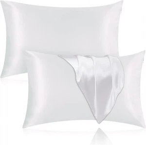 Silk Pillowcase for Hair and Skin, 1 Pack 100% Mulberry King, White - Picture 1 of 7
