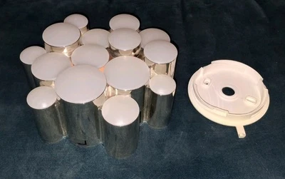 Ikea 502.480.65 Sodersvik Ceiling Light Chrome plastic with white 'bubbles' used - Image 1 of 4