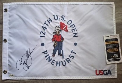 Bryson DeCHAMBEAU Signed 2024 US OPEN Pin Flag - JSA LOA -  Champion Pinehurst - Image 1 of 3