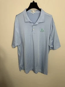 Peter Millar Summer Comfort Ocean Forest Golf Polo Shirt Mens XXL Blue - Picture 1 of 4