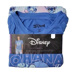 Disney Stitch Character Super Soft Comfort Short Sleeve & Pant Pajama Set XS - Picture 1 of 2